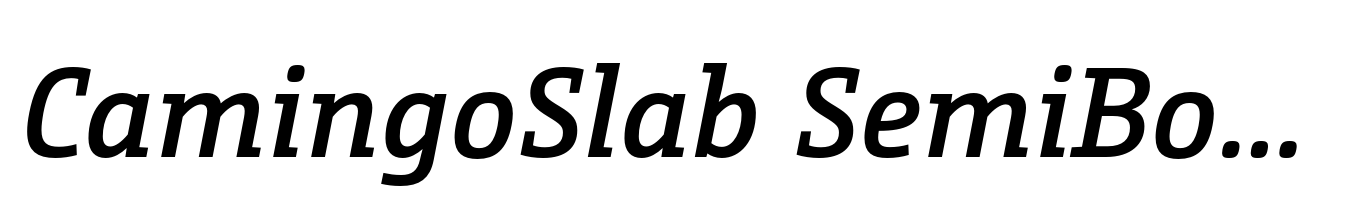 CamingoSlab SemiBold Italic